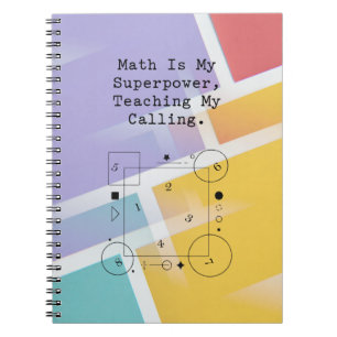 Math Superpower Lärare Kall & Passion Anteckningsbok