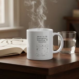 Math Superpower Lärare Kallelse & Passion Kaffemugg