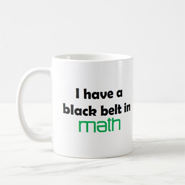 Math svart bälte kaffemugg (Vänster)