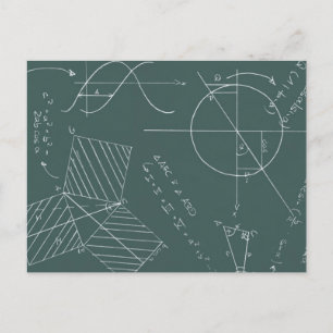 Math-svarta tavla vykort