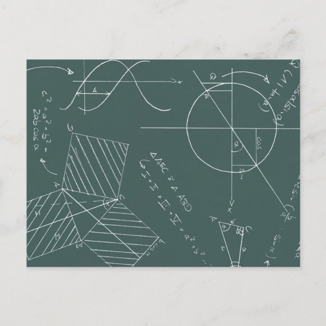 Math-svarta tavla vykort (Framsida)