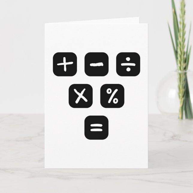 Math Symbols mathematical Signs Kort (Framsida)