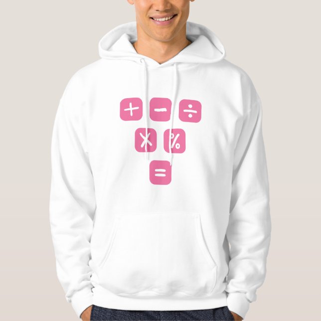 Math Symbols mathematical Signs Maths Hoodie (Framsida)