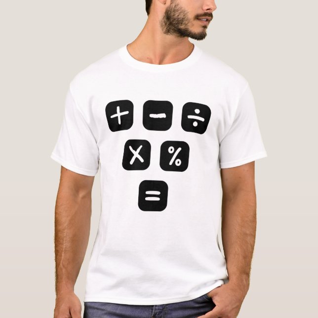 Math Symbols mathematical Signs T Shirt (Framsida)
