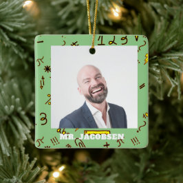 Math Symbols Ram Teacher Julgransprydnad Keramik