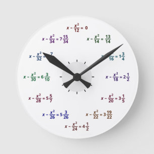Math tar tid på (AM-PM) Rund Klocka