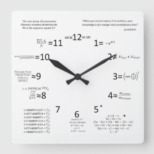 Math tar tid på fyrkantig klocka