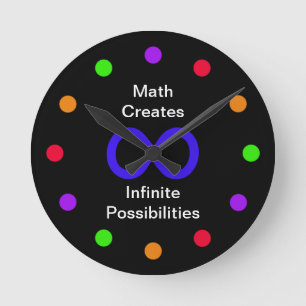 Math tar tid på -- Math skapar oändliga Rund Klocka
