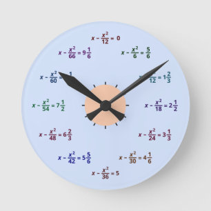 Math tar tid på rund klocka