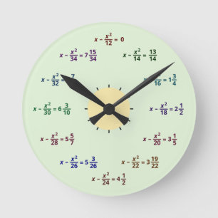 Math tar tid på rund klocka