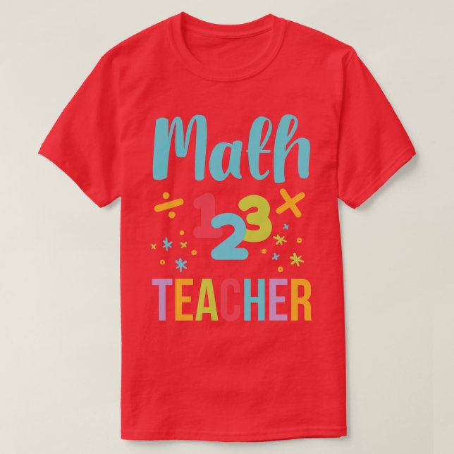 Math Teacher 1 T Shirt (Design framsida)