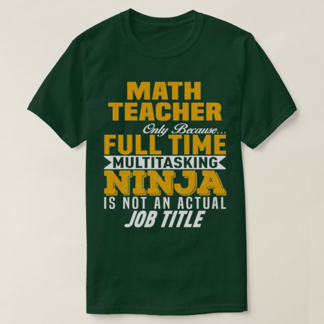 Math Teacher 32 T Shirt (Design framsida)