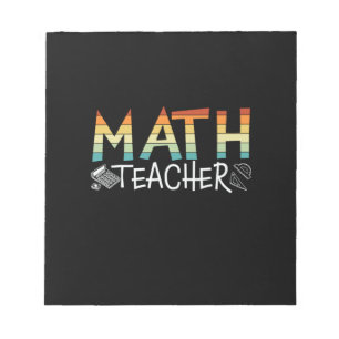 Math Teacher Anteckningsblock