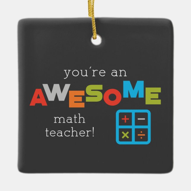 Math Teacher Appreciation Day, Fantastisk Julgransprydnad Keramik (Framsida)