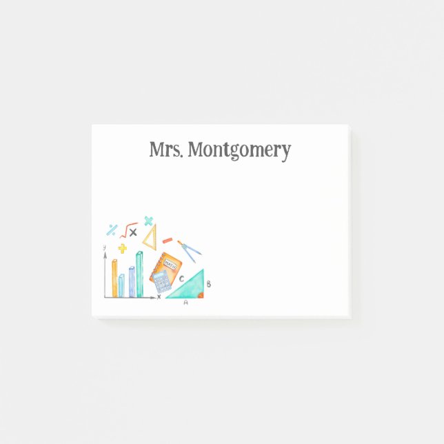 Math Teacher Appreciation Gift Post-it Block (Framsida)