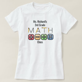 Math Teacher | Aritmetiska symboler för Personlig T Shirt