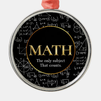 Math Teacher Awesome Gold Teacher Appreciation Day Julgransprydnad Metall