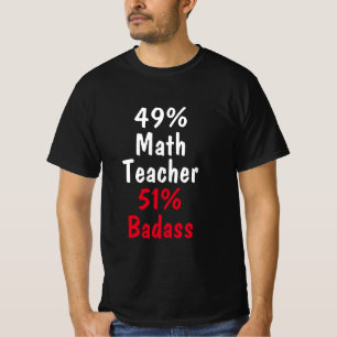Math Teacher Badass T Shirt
