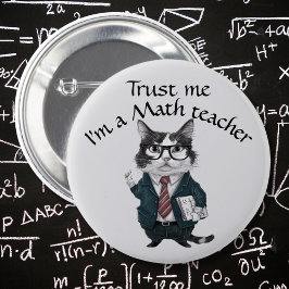 Math Teacher badge förtroende för mig matematikpro Knapp