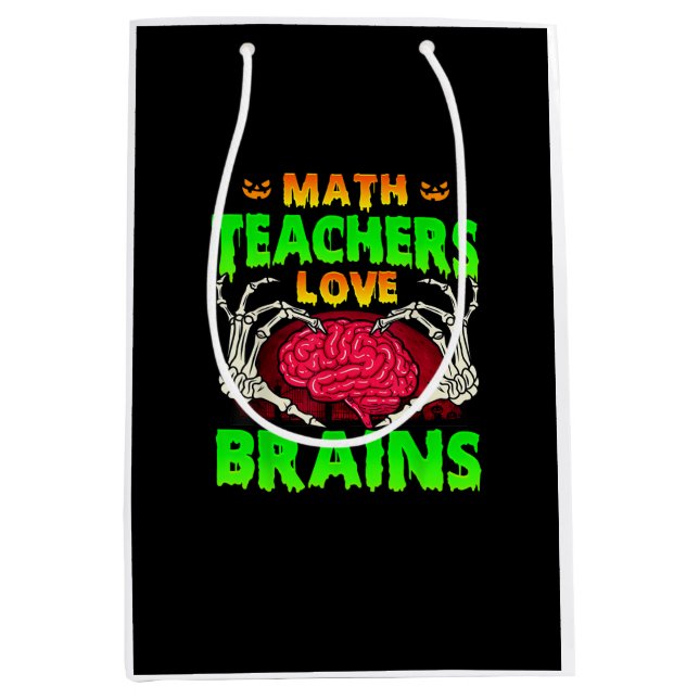 Math Teacher Brains Skeleton Hand Heart Halloween (Framsidan)