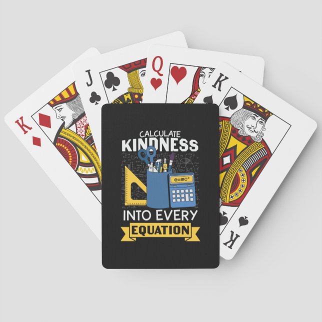 Math Teacher Calculate Kindness Casinokort (Baksidan)