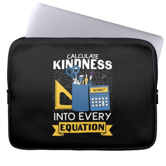 Math Teacher Calculate Kindness Laptop Fodral (Framsidan)