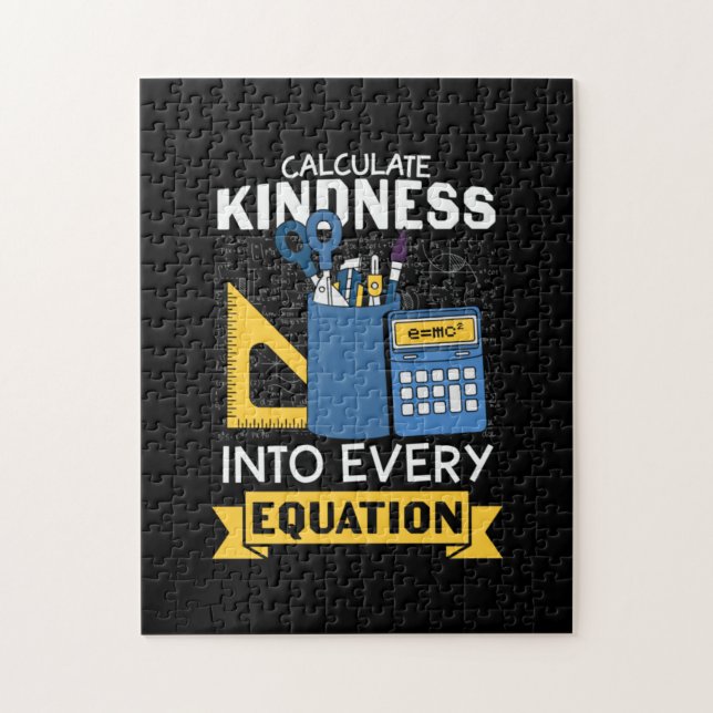 Math Teacher Calculate Kindness Pussel (Vertikal)