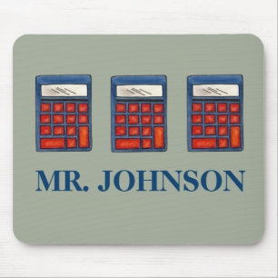 Math Teacher Calculator Personlig Mouse Pad Musmatta