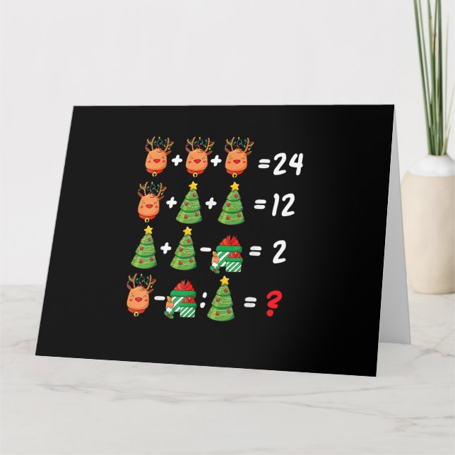 Math Teacher Christmas Order Of Operations Quiz Fu Kort (Framsida)