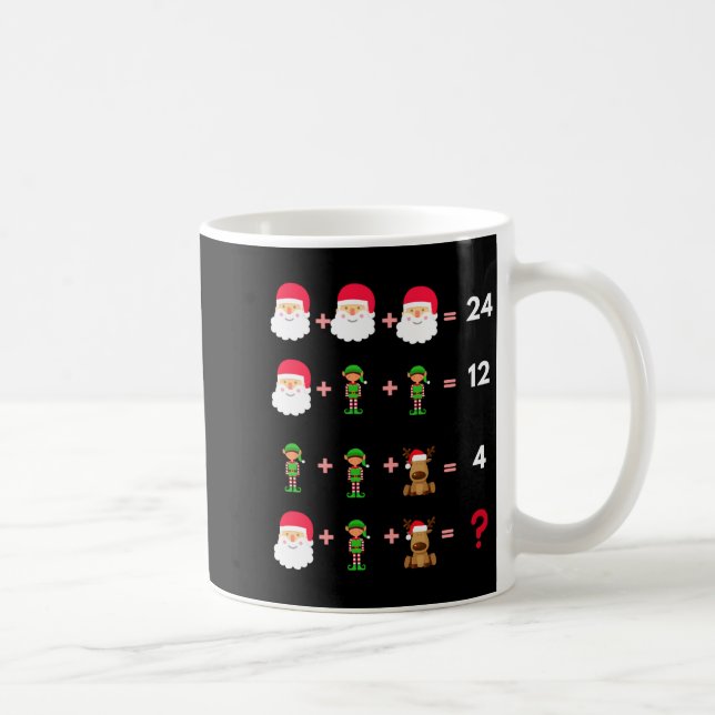 Math Teacher Christmas Shirt Quiz  Kaffemugg (Höger)