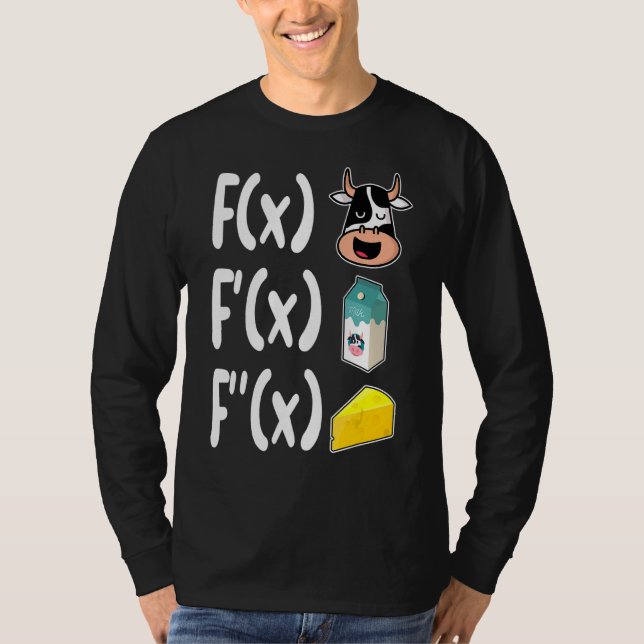 Math Teacher Cow Mjölk Cheese Math Calculus T Shirt (Framsida)