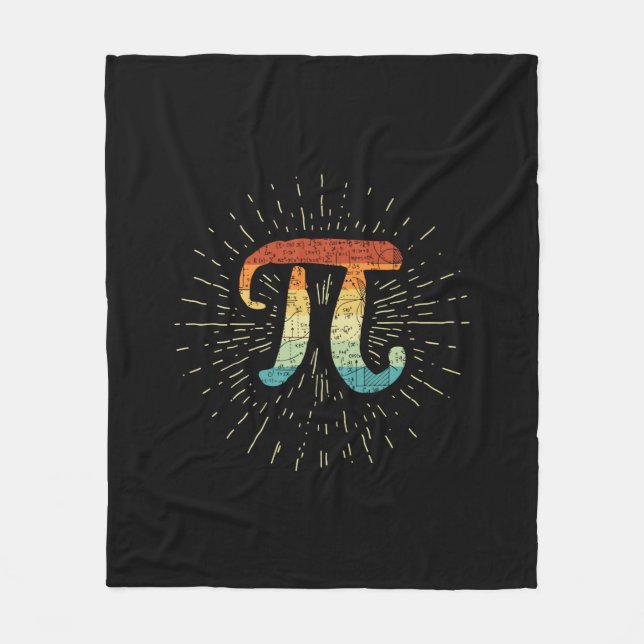 Math Teacher Cute Pi Fleecefilt (Framsidan)