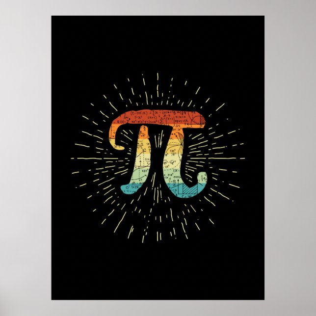 Math Teacher Cute Pi Poster (Framsidan)