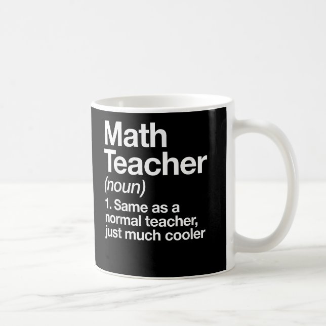 Math Teacher Definition Back to school First Day Kaffemugg (Höger)