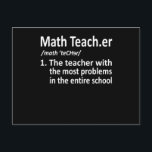 Math Teacher Definition Mathematics Math Student Inbjudan Vykort<br><div class="desc">Den här bildtanken är för matematik älskare. Den här roliga grafiken/offertkläderna gör alla matematiklärare lycklig.</div>
