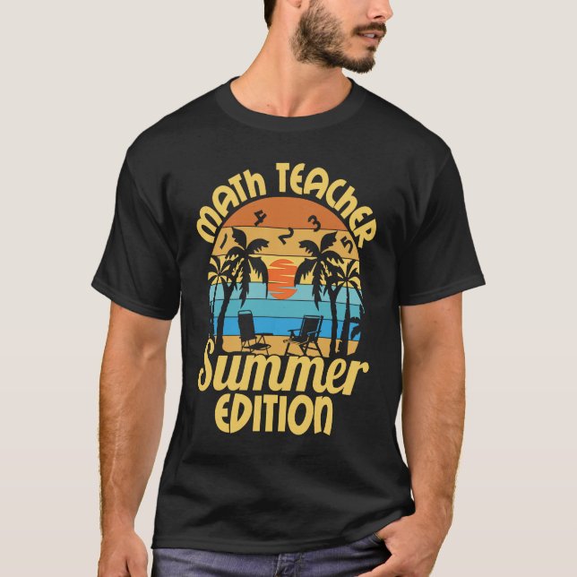Math Teacher Educational Rockstar Education School T Shirt (Framsida)