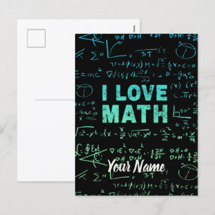 Math Teacher eller matematiker Professor och Stude Helg Vykort