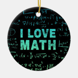 Math Teacher eller matematiker Professor och Stude Julgransprydnad Keramik