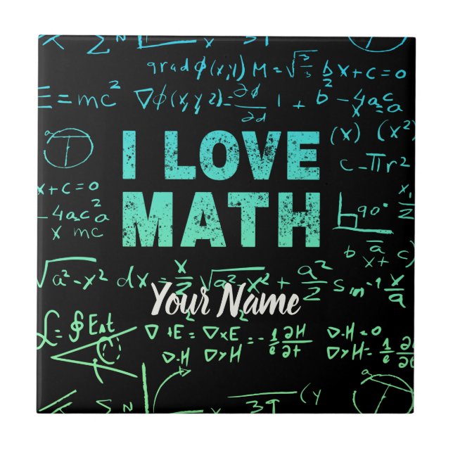Math Teacher eller matematiker Professor och Stude Kakelplatta (Framsidan)