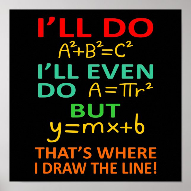 Math Teacher Equation Mathematics Maths Student Poster (Framsidan)