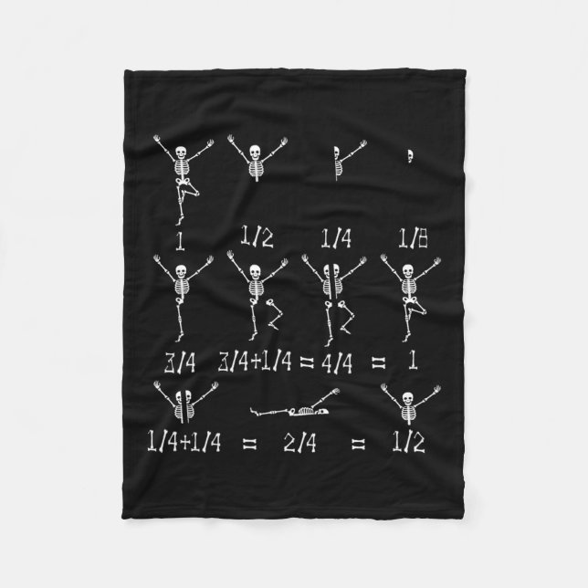 Math Teacher Equation Skeleton Math Studenter Hall Fleecefilt (Framsidan)
