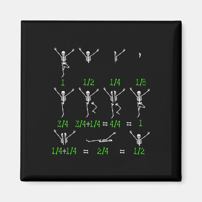Math Teacher Equation Skeleton Math Studenter Hall Magnet (Framsidan)