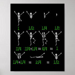 Math Teacher Equation Skeleton Math Studenter Hall Poster