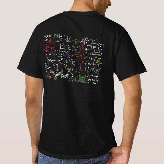 Math Teacher Formulas Cheta Lakan Coola Geek Nerd T Shirt (Baksida)