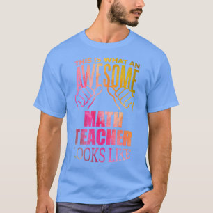 Math Teacher Funny Gift-design i vattenfärg T Shirt