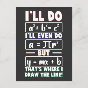 Math Teacher geek matematics Nerd Formel pi Day Vykort