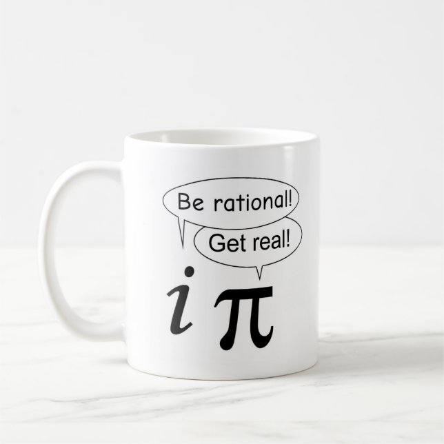 Math Teacher Gift: i vs Pi Kaffemugg (Vänster)