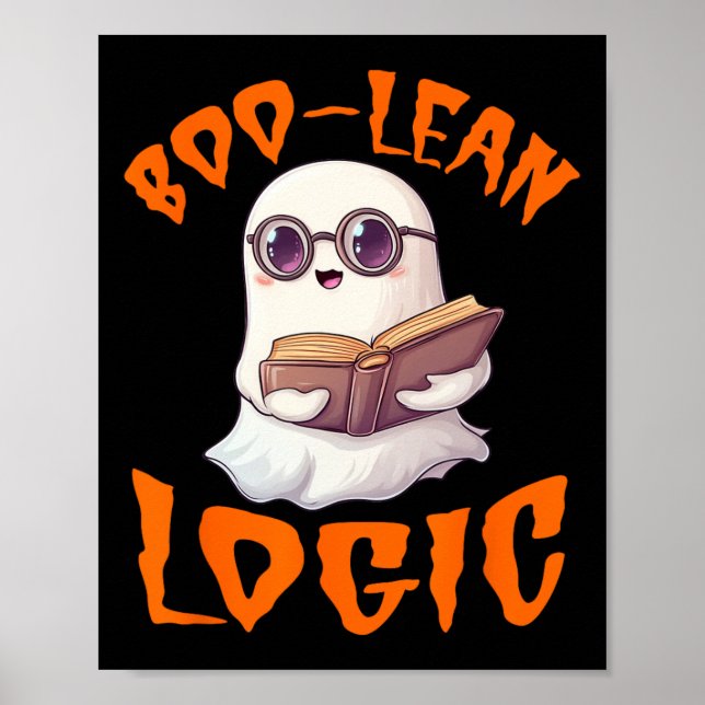 Math Teacher Halloween Comstume Fall Pumpkin Ghost Poster (Framsidan)