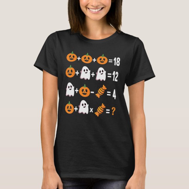 Math Teacher Halloween Operations Order Manar Wom T Shirt (Framsida)