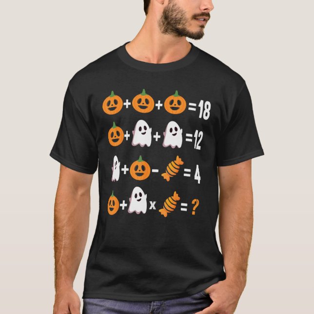 Math Teacher Halloween Order of Operations Men Wom T Shirt (Framsida)